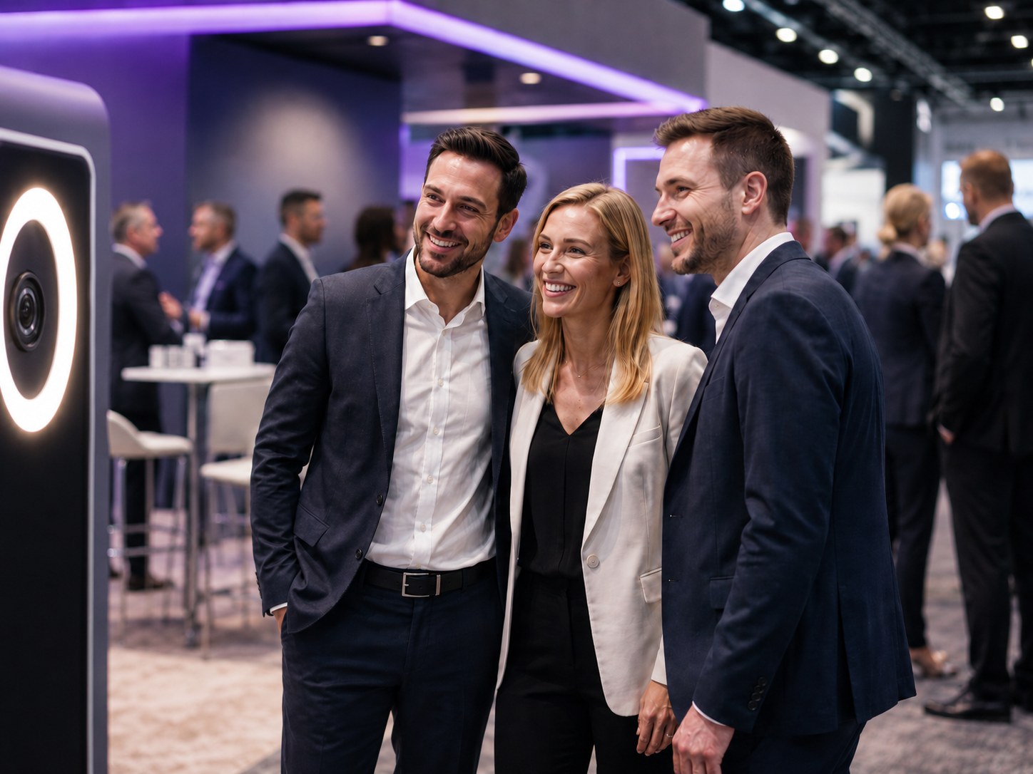 Fotobox auf einer Messe zur Lead-Generierung und Markenpräsenz